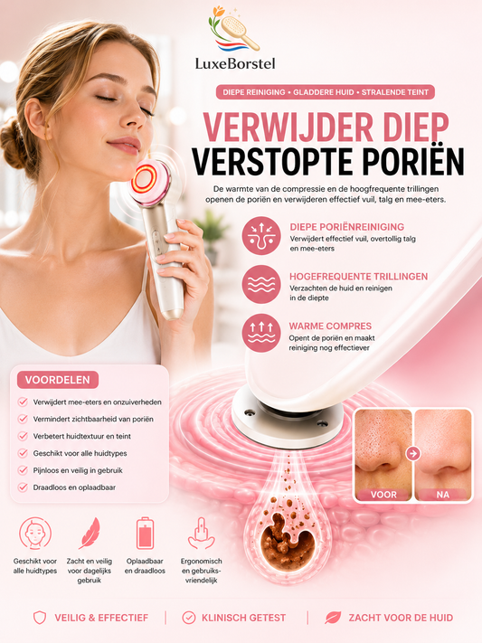 EMS gezichtsmassager met LED lichttherapie en verwarmingsfunctie - Roos Beauty